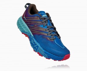 Tenis Trail Hoka Speedgoat 4 Mujer Azul Rey Azules Rosas Azules | 3650489-OY