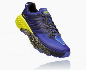 Tenis Trail Hoka Speedgoat 4 Wide Hombre Negros | 4079832-RZ