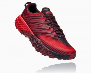Tenis Trail Hoka Speedgoat 4 Wide Hombre Marrom Oscuro Rojos | 7468250-KY