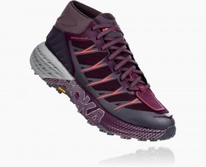 Tenis Trail Hoka Speedgoat Mid Waterproof Mujer Obsidian Morados | 7413069-RZ